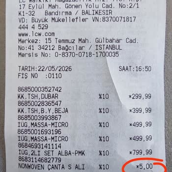 LCW Mağazasında Logolu Torba Ücretlendirmesi Ve Şeffaf Olmayan Bilgilendirme Şikayeti
