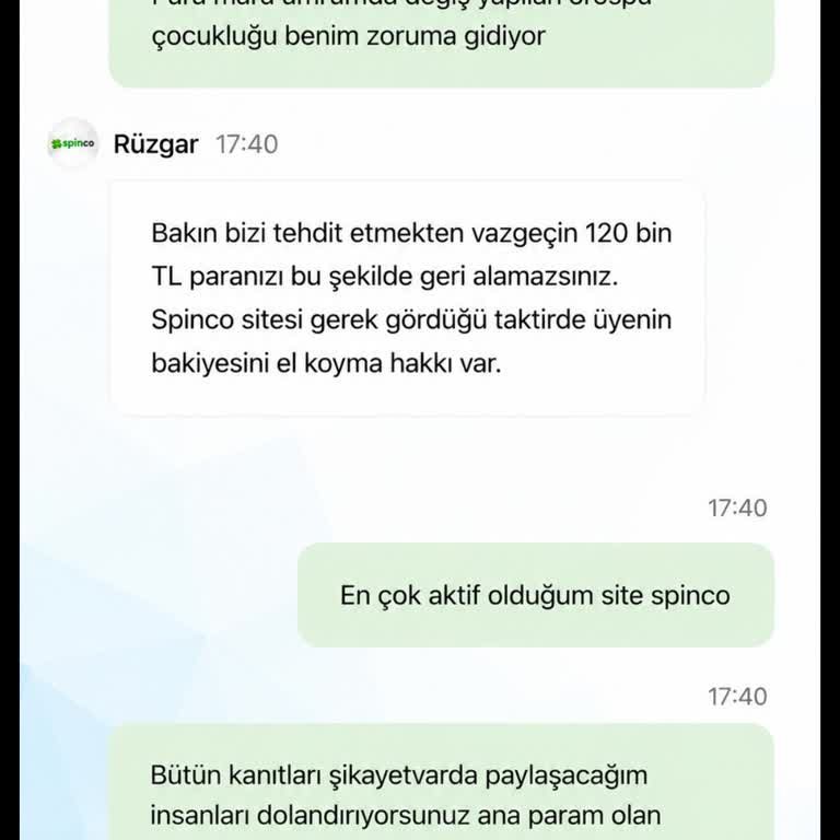 Spinco Sitesinde 50.000 TL Yatırdıktan Sonra Engellenip 120.000 TL Çekemiyorum