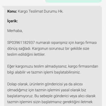 Dolap'tan Aldığım Ürün PTT Tarafından Yanlış Teslim Edildi Ve Kapıma Ulaşmadı