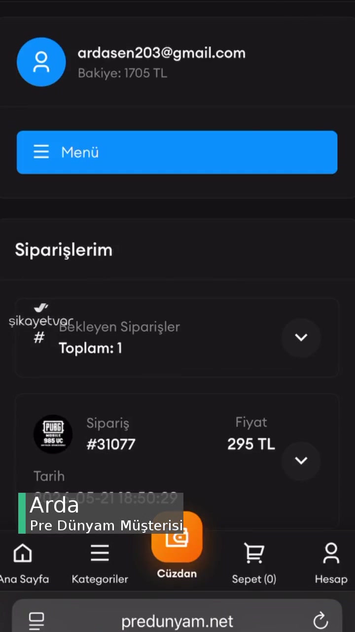 Pre Dünyam Sipariş Süreci videonun kapak resmi