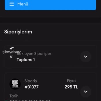 Pre Dünyam Sipariş Süreci