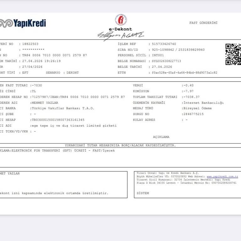 Sipariş Gönderilmedi Ve 7.030 TL İadesi Talebi