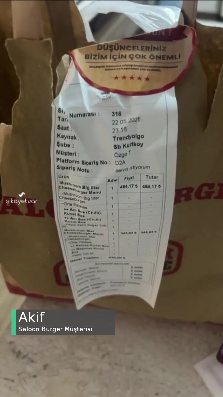 Saloon Burger Kötü Bir Ürün videonun kapak resmi