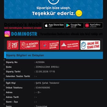 Domino's Pizza Metal Parça Diş Kırılmasına Neden Oldu, Şirket Sorumluluk Almıyor