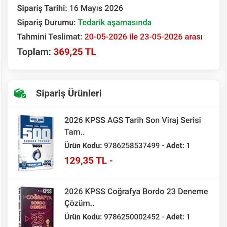 Kitapsec'te Uzayan Kitap Siparişi Ve İade Talebi