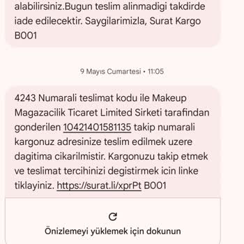 308 TL'lik Allık Siparişi İçin Kargo Sorunu Ve İade Gecikmesi