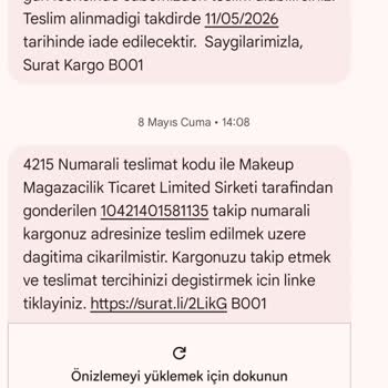 308 TL'lik Allık Siparişi İçin Kargo Sorunu Ve İade Gecikmesi