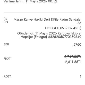 Teslim Edilmeyen Ürün İçin Kargo Ücreti İadesi Talebi