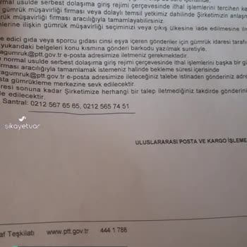 PTT Kargo Uluslar Arası Pkim Mağduriyetim