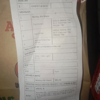 Migros Yemek’ten Aldığım Burgerlerde Göbek Salata Ve Kola Hatası