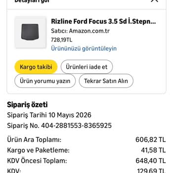 Kayıp Kargo Nedeniyle Siparişin Yeniden Gönderilmesi
