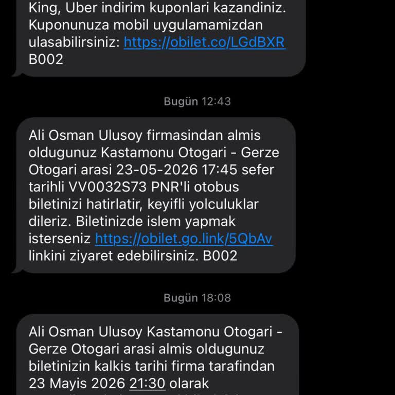 Sefer İptali Ve 500 TL İade Talebi