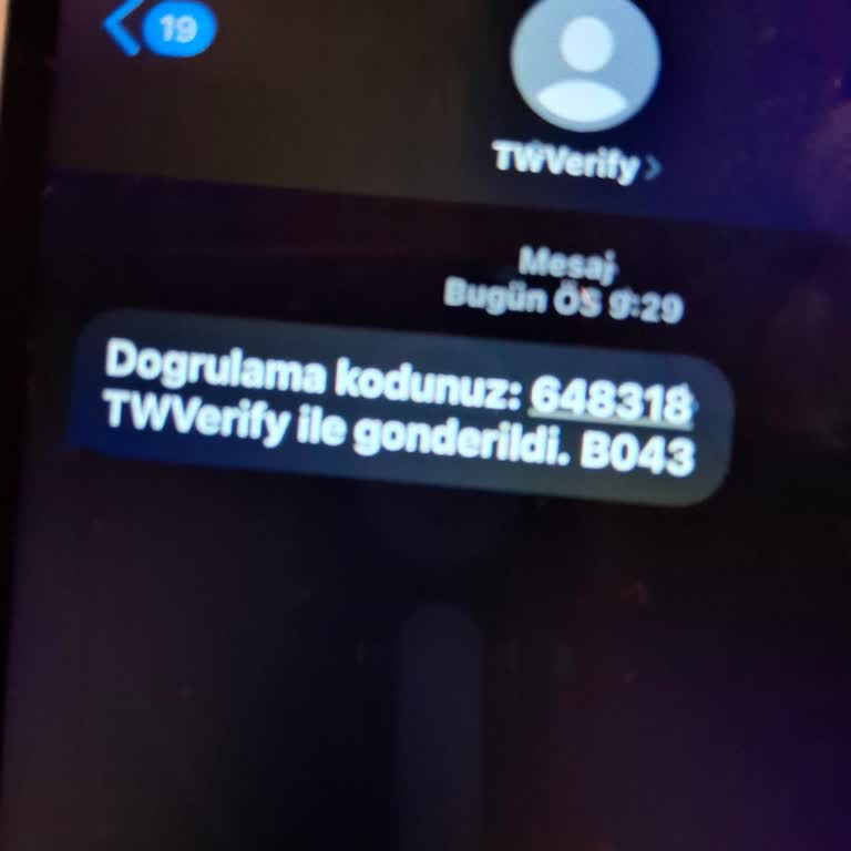 Twverify'den İzinsiz SMS Doğrulama Mesajı