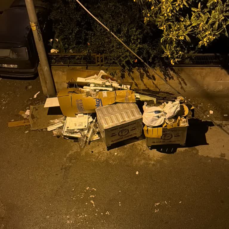 İzmit Yenişehir Mahallesinde Çöp Konteynerleri Taşması Kapı Önünü Ve Trafiği Engelliyor