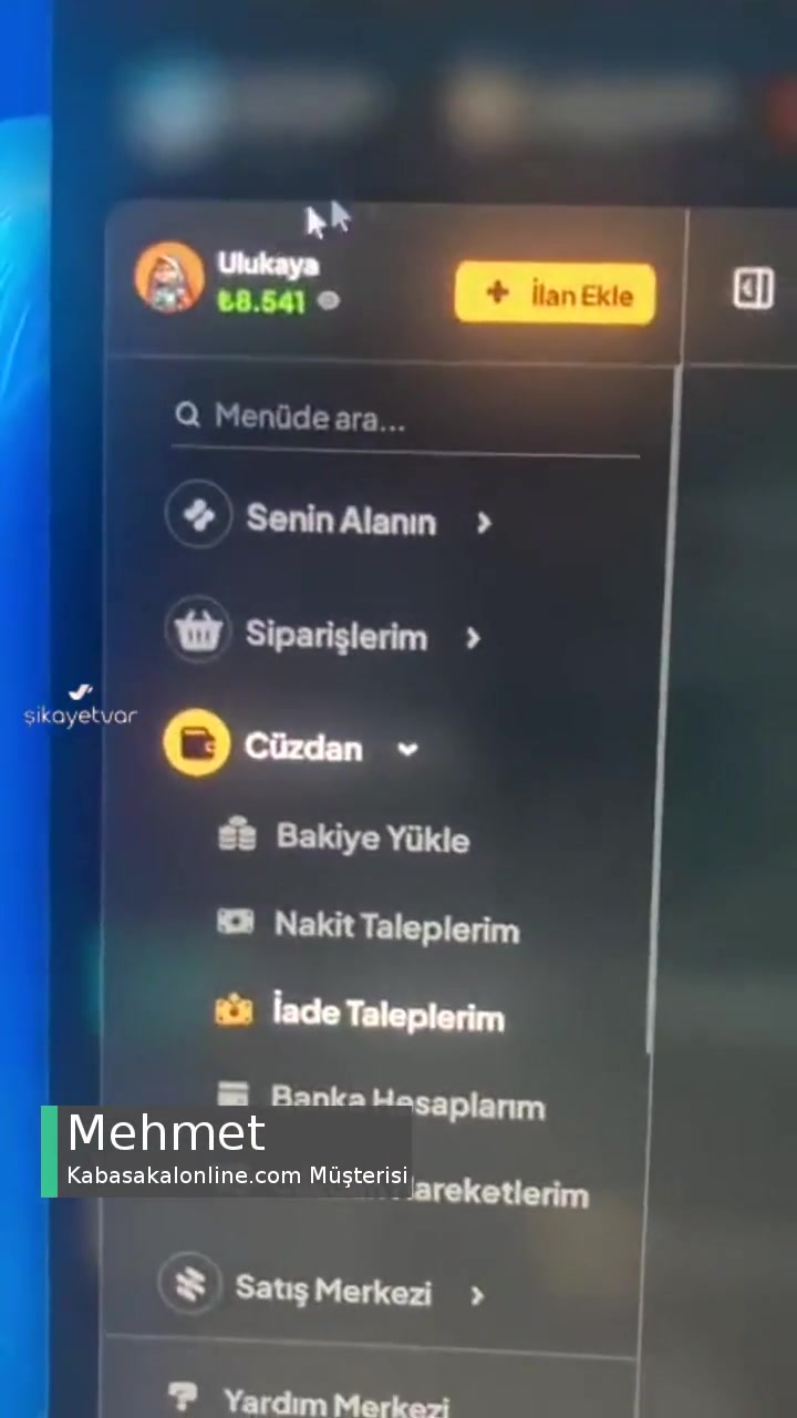 Kabasakalonline.com İade Sorunu videonun kapak resmi