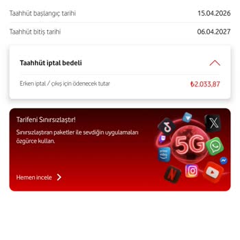 Vodafone Yanlış Hat Ve Teklifin Uygulanmaması Nedeniyle Operatör Değişikliği