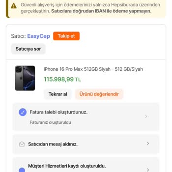 Satılan 16 Pro Max Telefonun Sıfır Olduğu Bilgisi Yanlış Çıktı