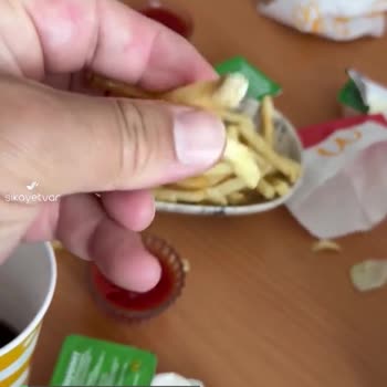 Kıllı Hamburger Yağ Çekmiş Ve Küflenmiş Patates McDonald's