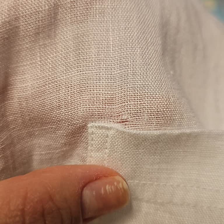 Mavi Keten Gömlekte Cep Açılması Kumaş Hatası Ve Değişim İsteği