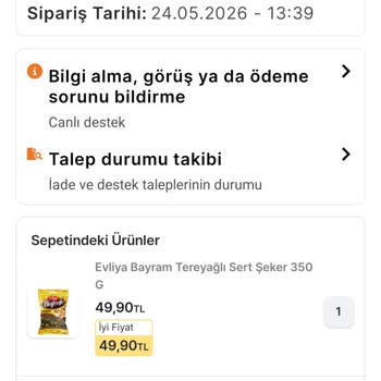 Migros Sanal Market'te Sipariş Teslim Edilmedi Ve İade Talebi