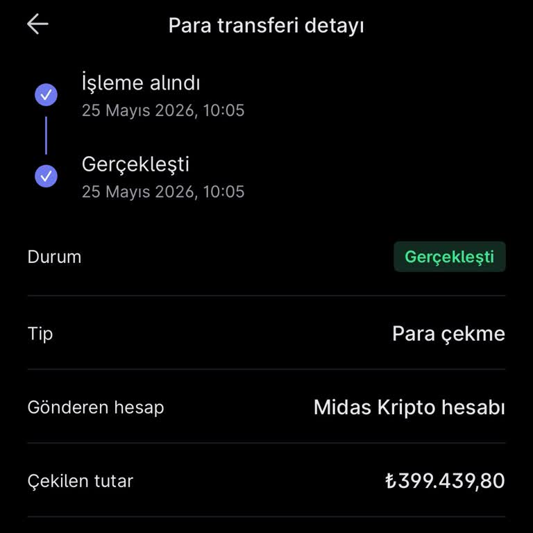 Midas Kripto’dan 399.439 TL Çekimim Kayboldu Müşteri Hizmetinden Yanıt Yok