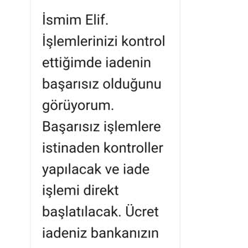 İptal Edilen Siparişin Ücret İadesi Hâlâ Yatırılmadı Ve Canlı Destek Yok