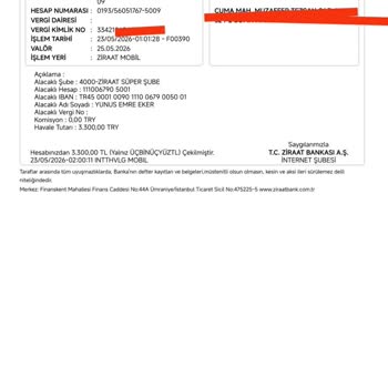 Banka Havalesiyle Yatırdığım 3300 TL Hesaba Yansımadı Ve Canlı Destek Yardımsız