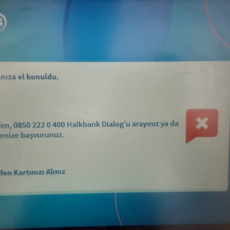 Halkbank ATM Para Ve Kartımı Alıp İlgili Birimle İletişim Kuramama