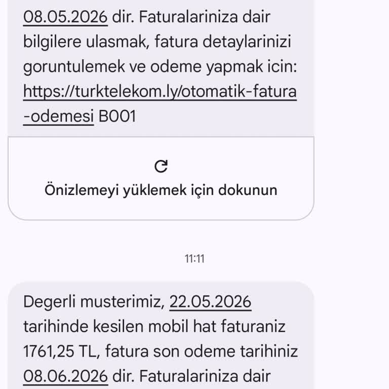 Türk Telekom Taahhüt Bildirimi Olmadan Devam Eden Hattım İçin Aşırı Yüksek Fatura Talebi