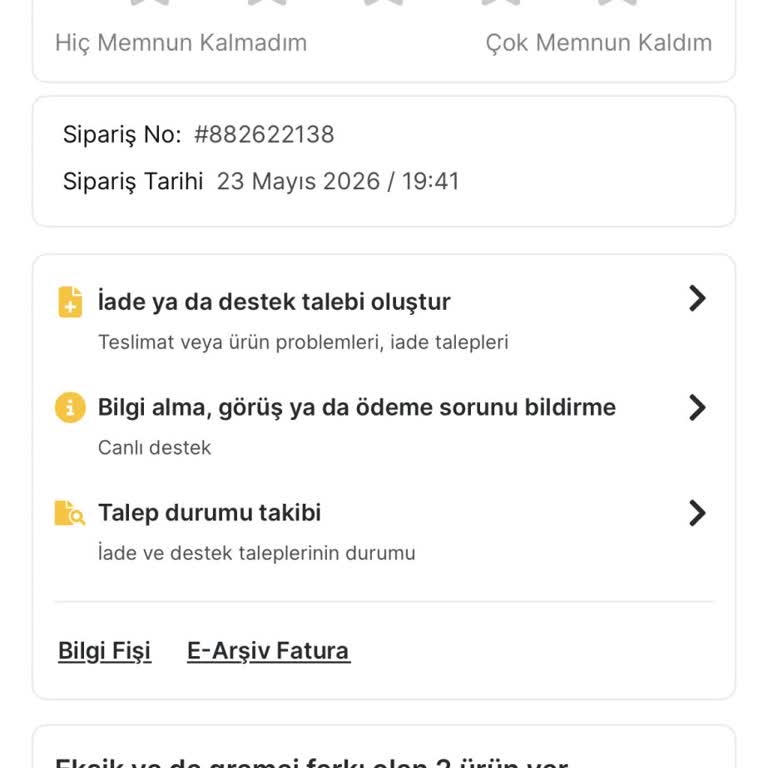 Migros Hemen'de Eksik Sipariş Ve Cevapsız Destek