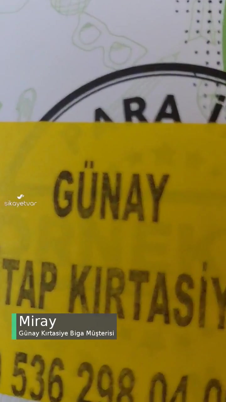 Günay Kırtasiye Biga Şubesinin Örnek Kitaba 500 TL Ödetmesi videonun kapak resmi