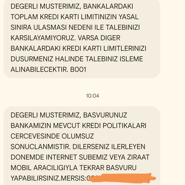Ziraat Bankası Kredi Kartı Limiti Yükseltilmedi, Diğer Bankada 1.5 Milyon Limitli Kartı Kapattım