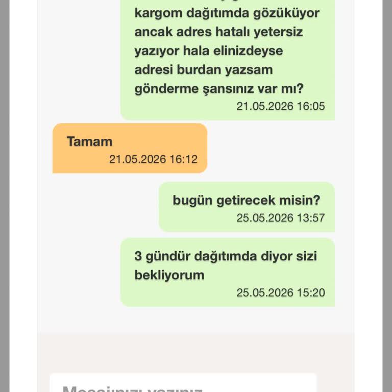Kargo Teslimatı Gecikiyor, Adres Sorunu İddiası