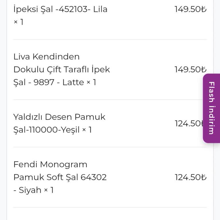 Organic Scarfs Eksik Mor Şal İçin Acil Gönderim Talebi