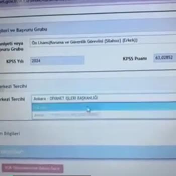 Diyanet İşleri Başkanlığı Diyanet Ö. G. G Personel Alımı Başvuru Hatası