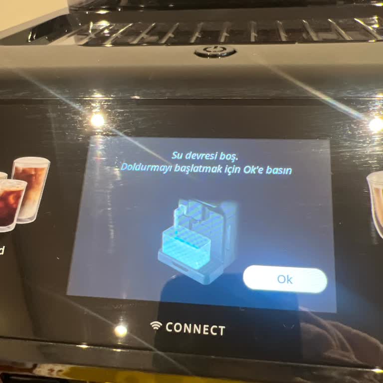 Delonghi Eletta Explore Kahve Makinesinin Kurulumunda Su Devresi Boş Uyarısı