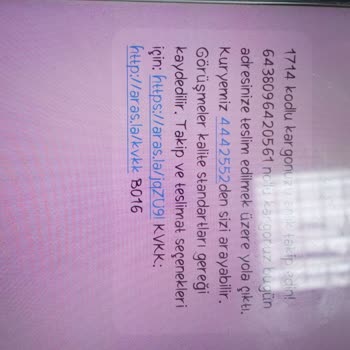 Aras Kargo Küçükyalı Şubesinde Yanıltıcı Dağıtım Bilgileri Ve Teslimat Gecikmesi