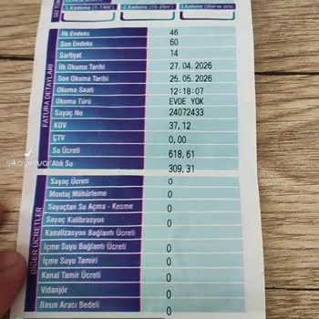 Van Büyükşehir Belediyesi Saat Okunmadan Kesilen Su Faturası