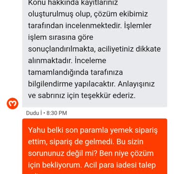 Teslim Edilmemiş Sipariş İçin Tam İade Talebi