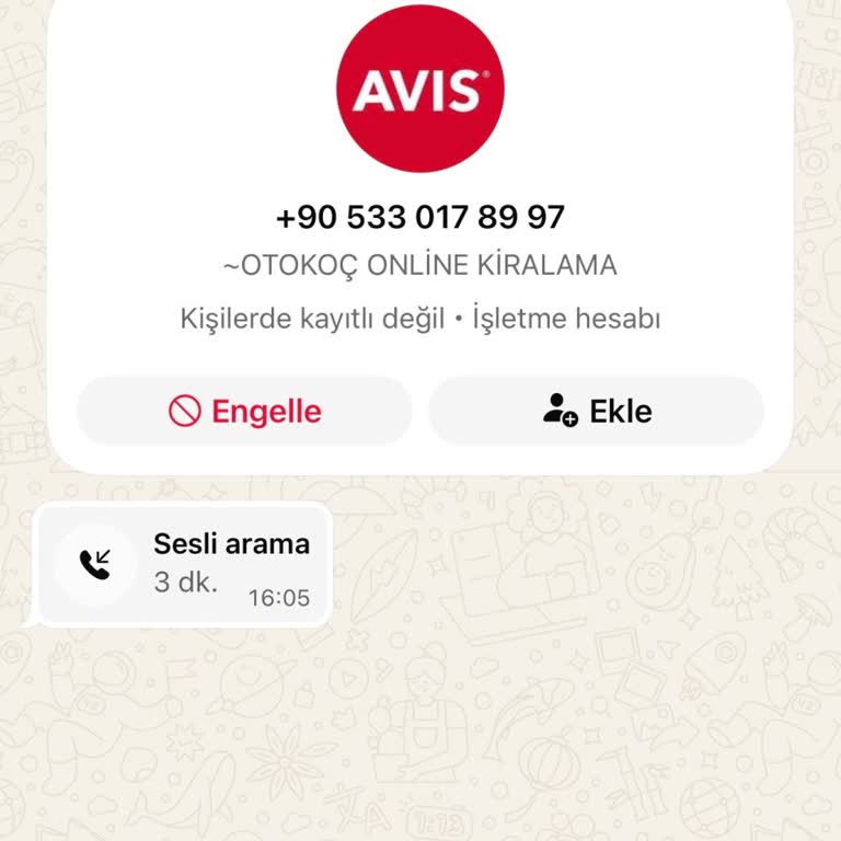 WhatsApp Üzerinden Sahte Avis Kiralama Teklifi Ve IBAN Ödemesi Uyarısı