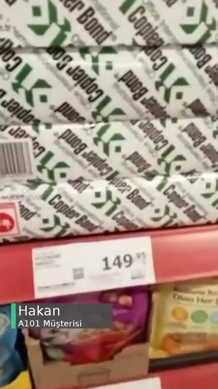 A101 Etiket 149,95 TL. Kasada Fiyat 159,95 TL. Olarak Geçti videonun kapak resmi