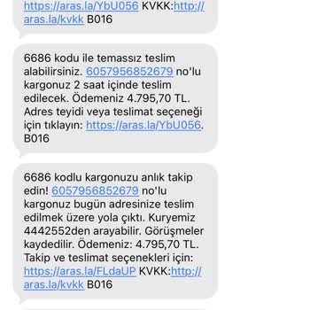 Aras Kargo Kapıda Ödemeli Kargonun Teslim Edilmemesi ve Yanıltıcı Dağıtıma Çıktı Bildirimleri