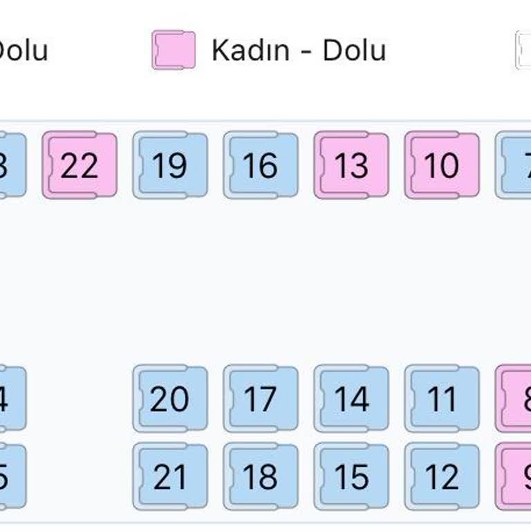 Uygulama Koltuk Görüntüsü Gerçek Otobüs Düzeniyle Uyuşmuyordu