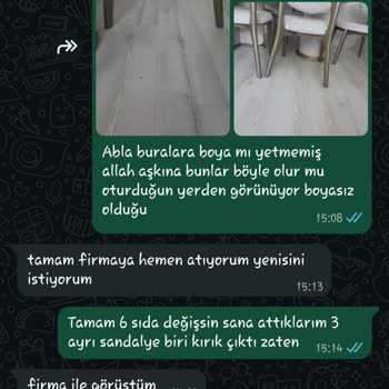 Işıkal Premium Mağazasından Aldığım Kırık Sandalye Ve Yırtık Koltuk Takımı İçin İade