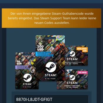 Instant Gaming Verkaufte Mir Einen Bereits Eingelösten Steam Wallet Code