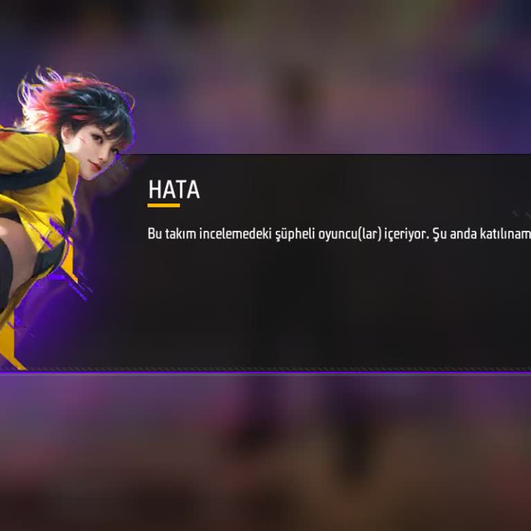 Free Fire'de Şüpheli Oyuncu Uyarısı Nedeniyle Grup Ve Takıma Katılamama