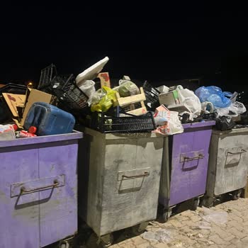 Sürekli Dolu Çöp Konteynerleri, Kötü Koku Ve Çevre Kirliliği
