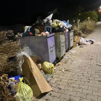 Sürekli Dolu Çöp Konteynerleri, Kötü Koku Ve Çevre Kirliliği