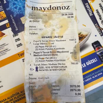 Maydonoz Döner Antalya Işıklar Şubesinde 35 Dakikalık Bekleme ve Saygısız Tavır