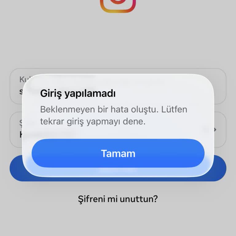 Instagram Hesabım Açılmıyor Ve Beklenmedik Hata Veriyor
